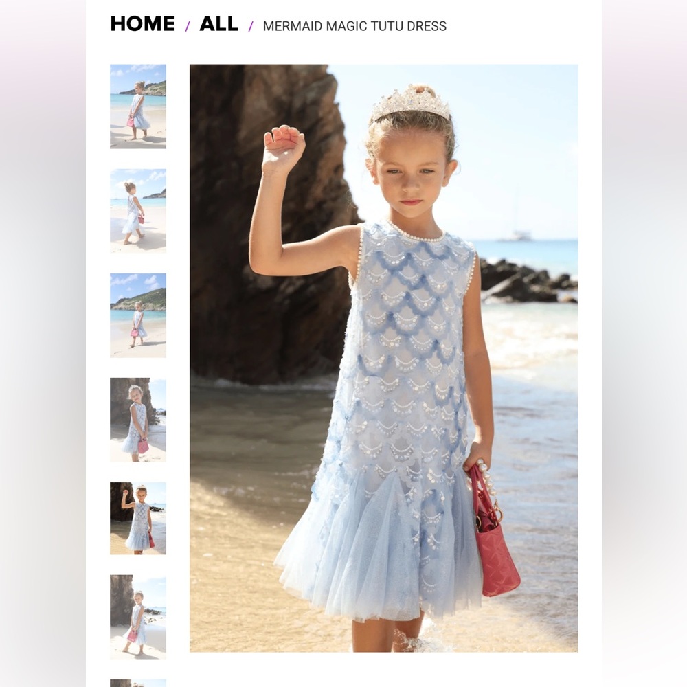 Lola + The Boys Blue Mermaid Magic Tutu Dress